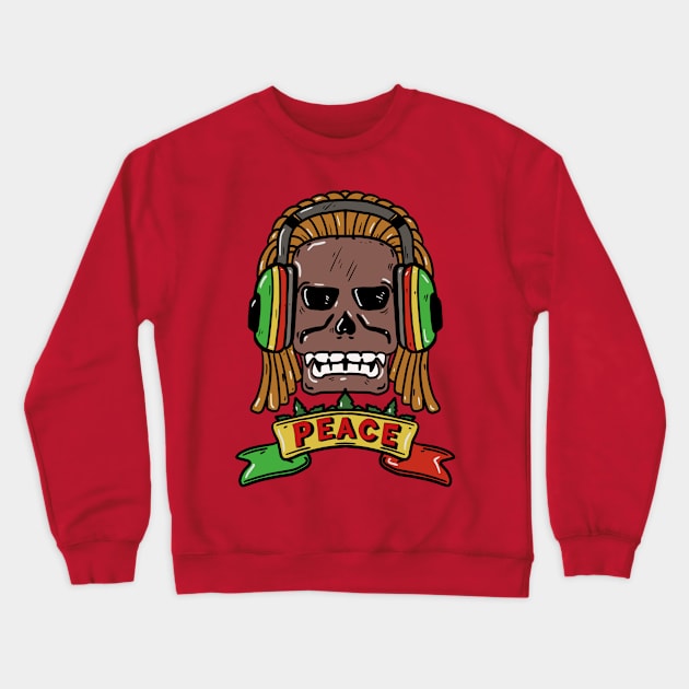 Peace maker skull Crewneck Sweatshirt by RiyanRizqi